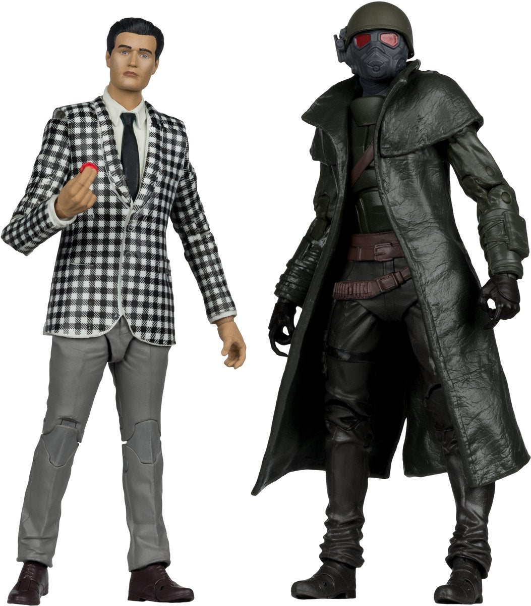 Mcfarlane giocattoli fallout - confezione da 2 figure - nuova armatura benny di vegas riot ranger