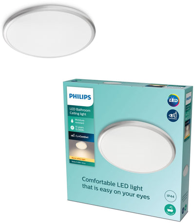 Philips Lámpara de techo LED Philips Spray para baño - Cromo - Pequeña - 12 W