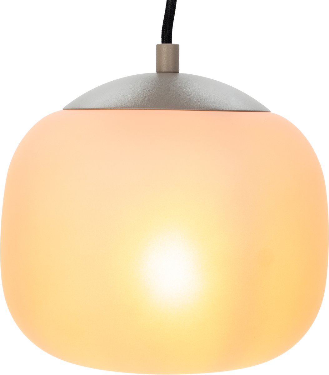 Eglo cominio hanglamp - e27 - ø 18,5 cm - zandkleurig|taupe - glas