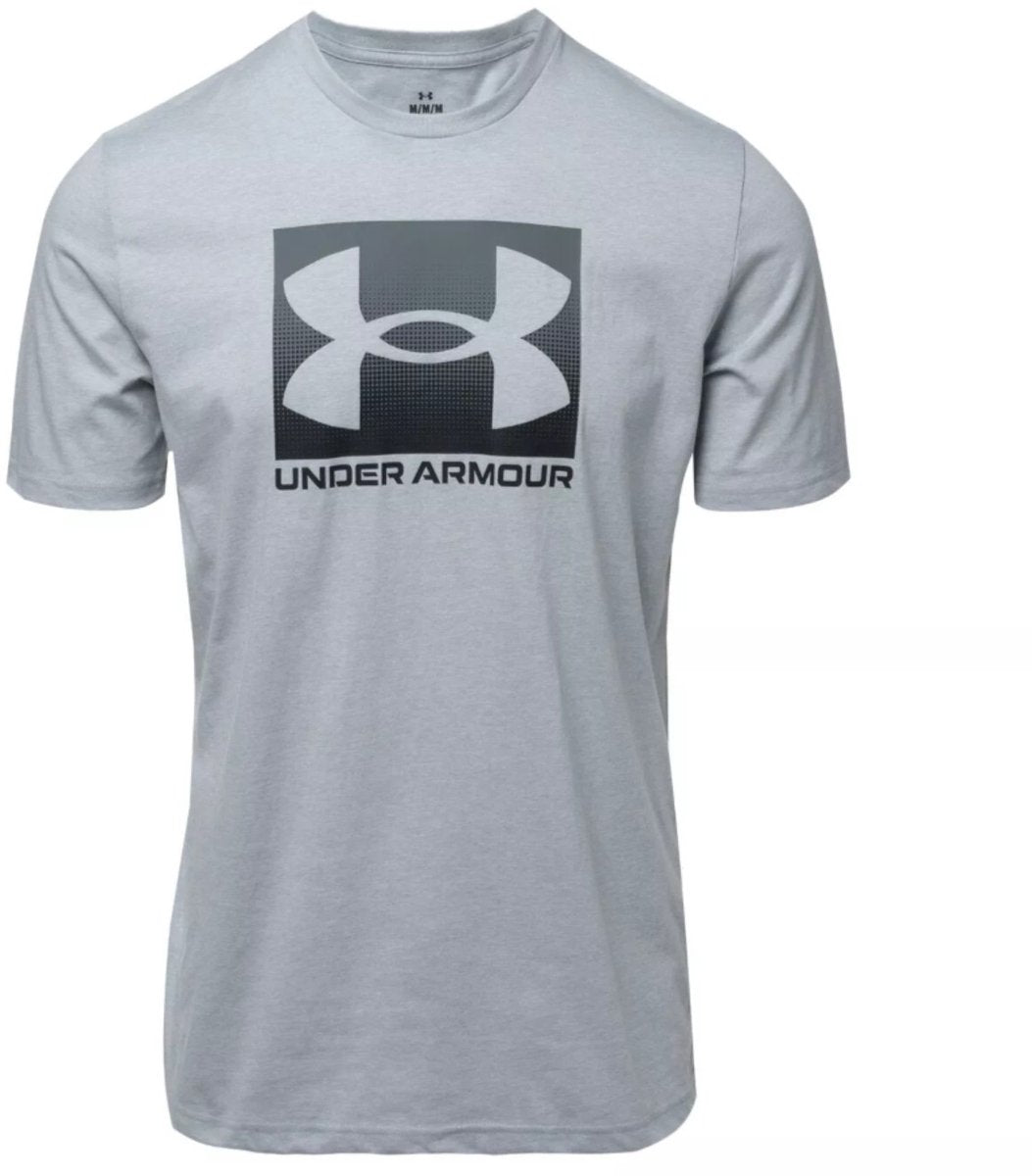 Maglietta sportiva da uomo Under Armour UA M Boxed Sports Updated SS-Gry - Mod Grey Light Heather - Nera