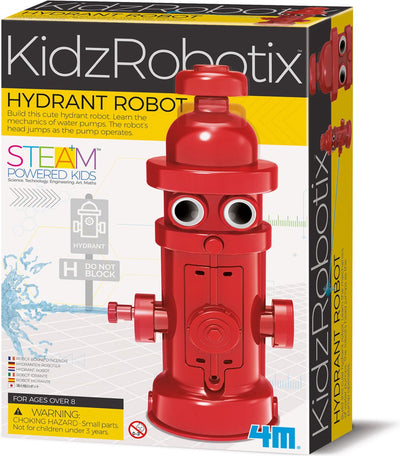 4m ciencia y juegos - haz tu propia boca de incendios - mecánica del kit de construcción - kidzrobotix - 8+