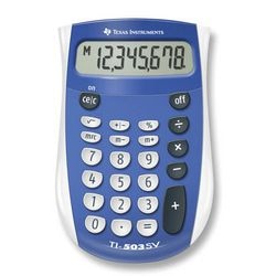 Pocket calculator ti-503sv blue 8 characters