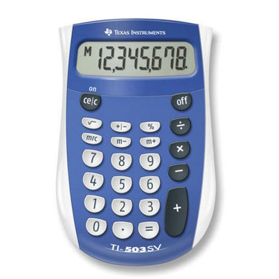 Texas instruments zak rekenmachine ti-503sv blauw 8 karakters