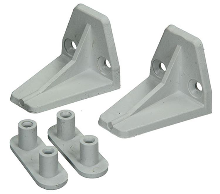 Mack 1010114 - 2 ganchos parachoques trapecio para persiana enrollable blanca 42mm | 10 piezas