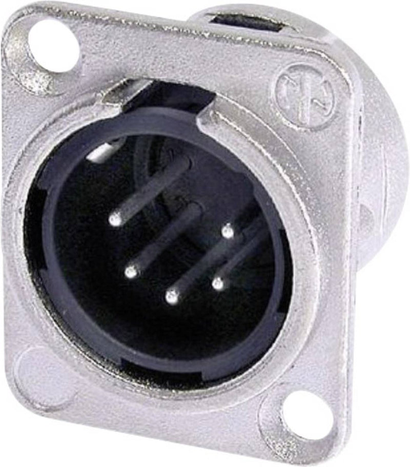 Neutrik nc5mdl1 connettore xlr spina flangiata, contatti diritti numero di poli: 5 argento 1 pezzo(i)