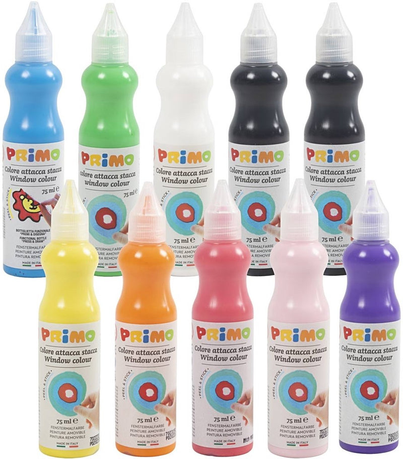 Vernice per vetri Primo, vari colori, 10x75 ml 1 scatola