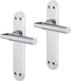 Maniglia per porta Impresso - Galway - per interni - scudo ovale con viti - cromata - 2 pezzi