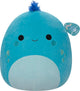 Squishmallows djimon - iguana azul cian con pelo azul peluche 40cm