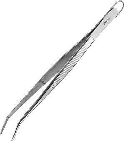 Pinza da cucina di precisione Gefu - pinzetta in acciaio inossidabile - 15,5 cm - pinza di precisione per servire la decorazione