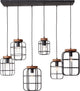 Brilliant Gwen - lampada a sospensione - E27 max 6x40W - legno nero