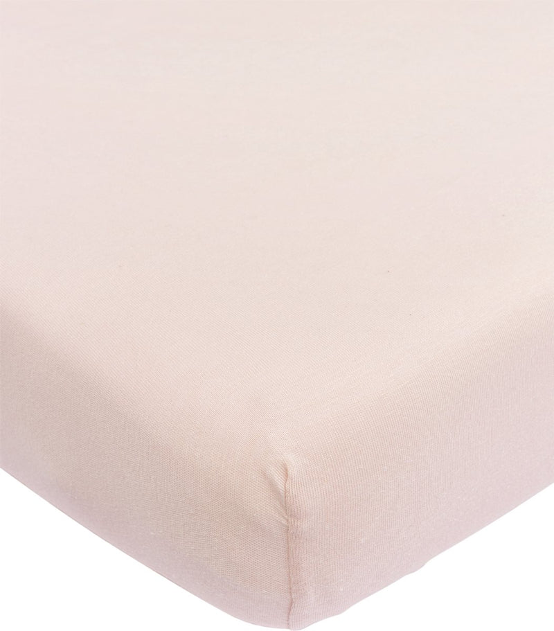 Meyco baby sábana bajera ajustable uni - rosa suave - 60x120cm