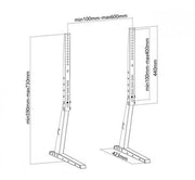 Neomounts neomounts fpma-d1240black flatscreen bureausteun upto 70 , 35 kg, 100x100 600x400 mm, - afbeelding 2