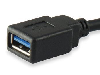 Equipaggiare 133455 USB 3.0 Cavo di tipo C maschio per digitare una femmina, 15 cm