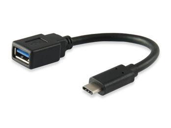 Equipaggiare 133455 USB 3.0 Cavo di tipo C maschio per digitare una femmina, 15 cm