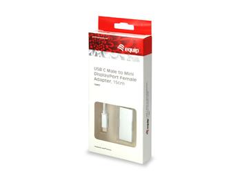 Equipaggia 133457 USB Tipo C Maschio a Mini Displayport Adattatore femmina, 15 cm