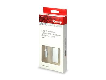 Equipaggia 133458 USB Tipo C maschio a DisplayPort Female Adapter, 15 cm