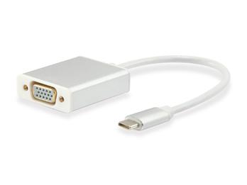 Equipaggia 133451 USB di tipo C maschio a HD15 Adattatore femmina VGA, 15 cm