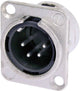 Neutrik nc4mdl1 conector xlr enchufe de brida, contactos rectos número de pines: 4 plata 1 pieza(s)