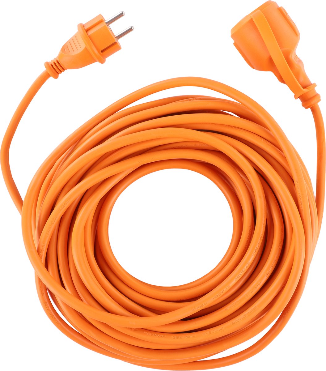 Q-link verlengsnoer randaarde - ip44 -3680w - 3 x 1.5 mm� - 20 meter - oranje