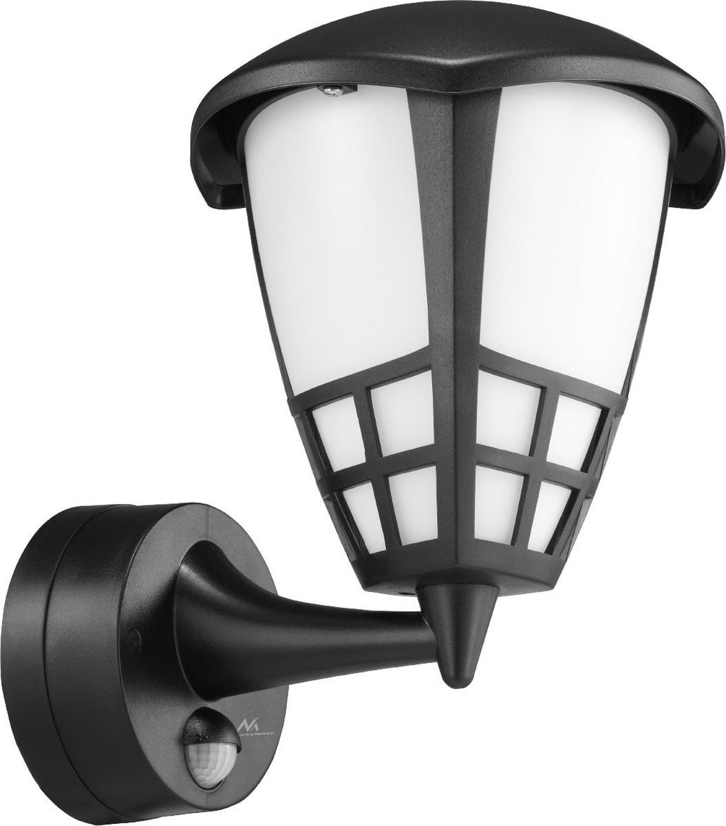 Maclean - buitenlamp - wandlamp - muurlamp met bewegingssensor - ip65 - max 60w - e27 - zwart
