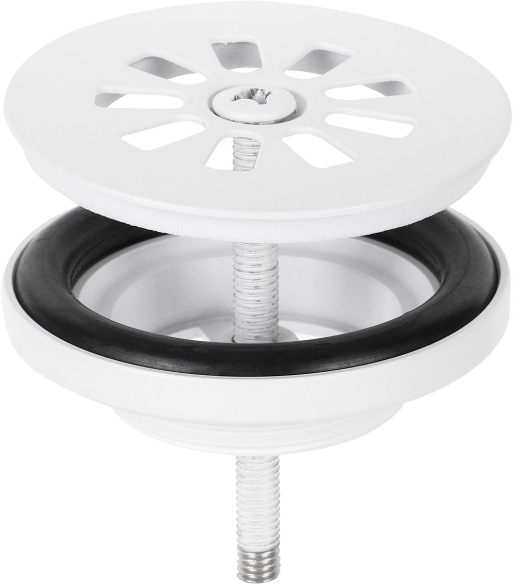 Differnz afvoerplug mat wit â€“ afvoerstop voor wastafel â€“ ã˜ 64 mm â€“ 6m schroef