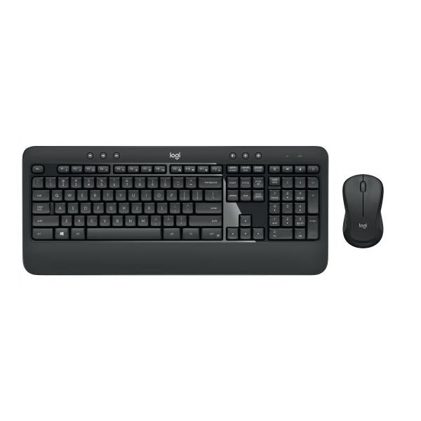 Logitech mk540 advanced - draadloze toetsenbord- en muiscombinatie, desktopset (donkergrijs, eu lay-out (qwerty), 1000 dpi)