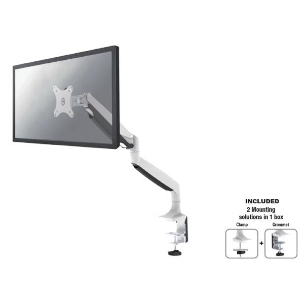 Neomounts Neomounts NM-D750 White TV Monitor de escritorio completo Montaje de gas de escritorio, 10-32, 9 kg, Heigh