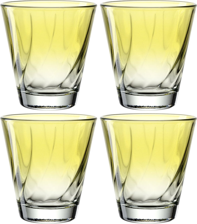 Bicchiere Leonardo Twist 215ml giallo - set 4