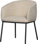 Woood leon eetkamerstoel - bouclé - naturel melange - 77x61x63
