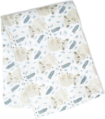 Lulujo - panno di mussola - fascia - cotone - 120x120 cm - koala moderno