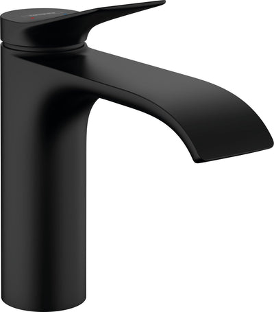 Hansgrohe vivenis - grifo mezclador para lavabo - funcionamiento monomando - con desagüe automático - medida 110 mm - negro mate