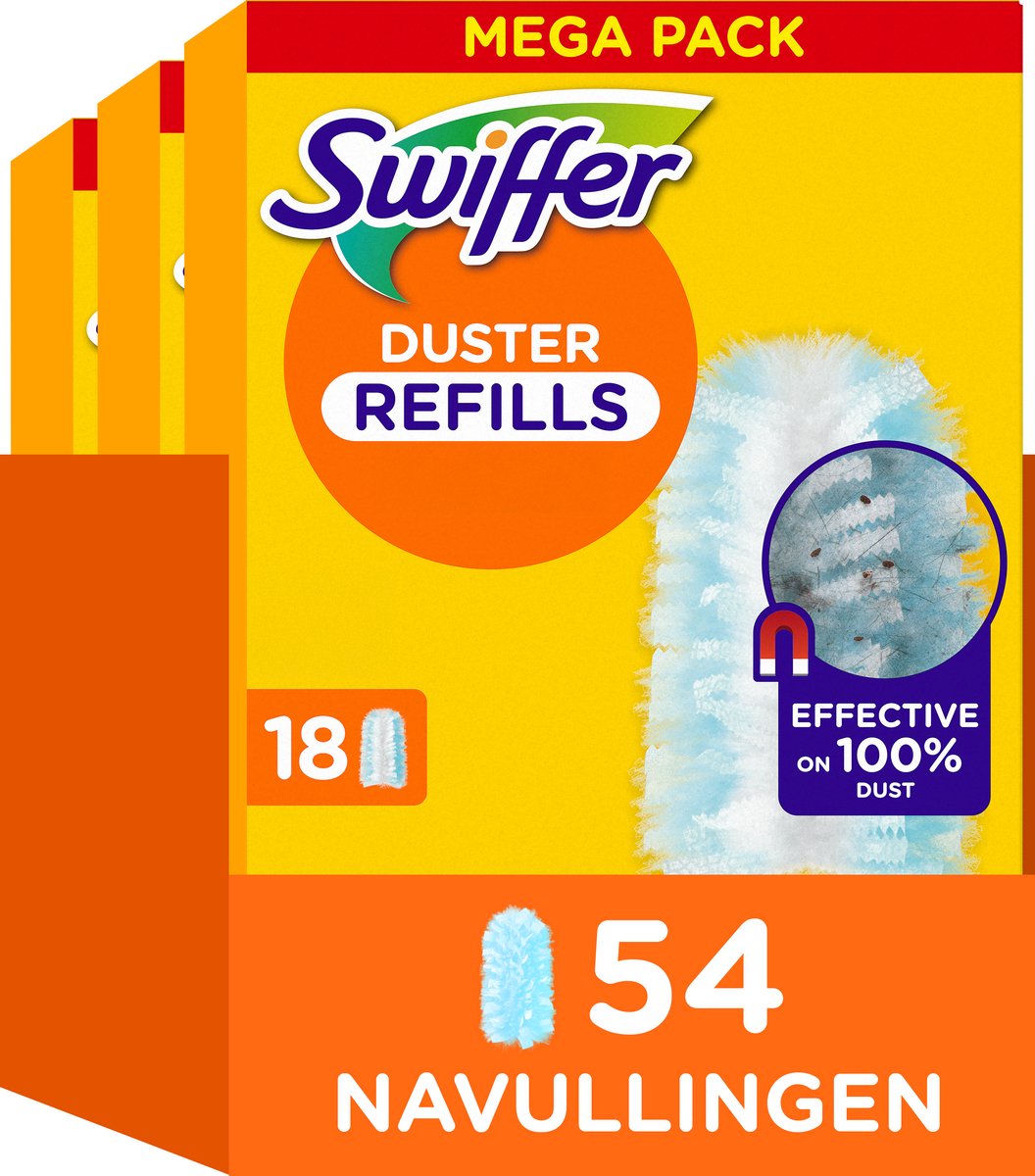 Swiffer duster navullingen - plumeau - 3 x 18 = 54 stuks