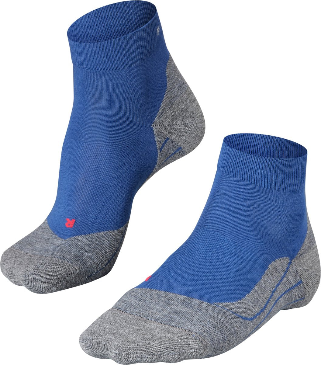 Falke ru4 calcetines cortos para correr de material funcional de algodón anti-ampollas hombres azul - talla 46-48