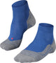 Falke ru4 calcetines cortos para correr de material funcional de algodón anti-ampollas hombres azul - talla 46-48