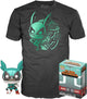 Funko mi héroe academia - pop! Conjunto de camiseta con figura coleccionable de tee box deku - s - negro