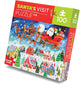 Puzzle natalizio Crocodile Creek 100 pezzi - Visita di Babbo Natale - Giocattoli sostenibili.