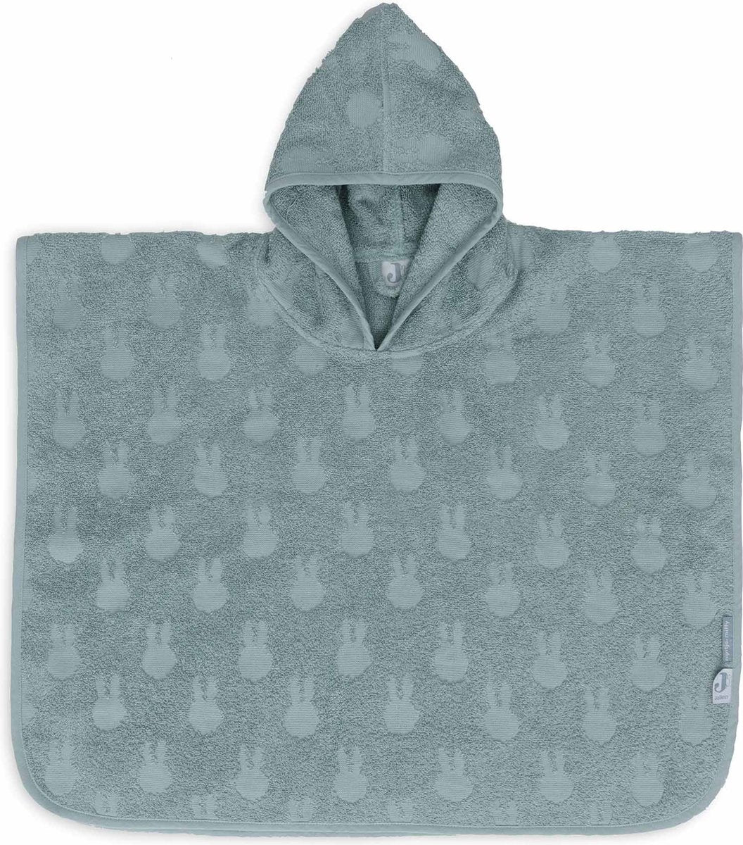 Jollein x Miffy - poncho da bagno in spugna per bambini - mantella da bagno per bambini con cappuccio - miffy jacquard verde mare