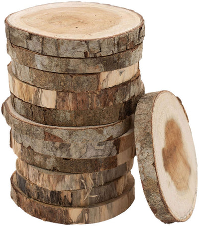 Coloraciones Discos de madera sin procesar 8-10 cm, 12º.