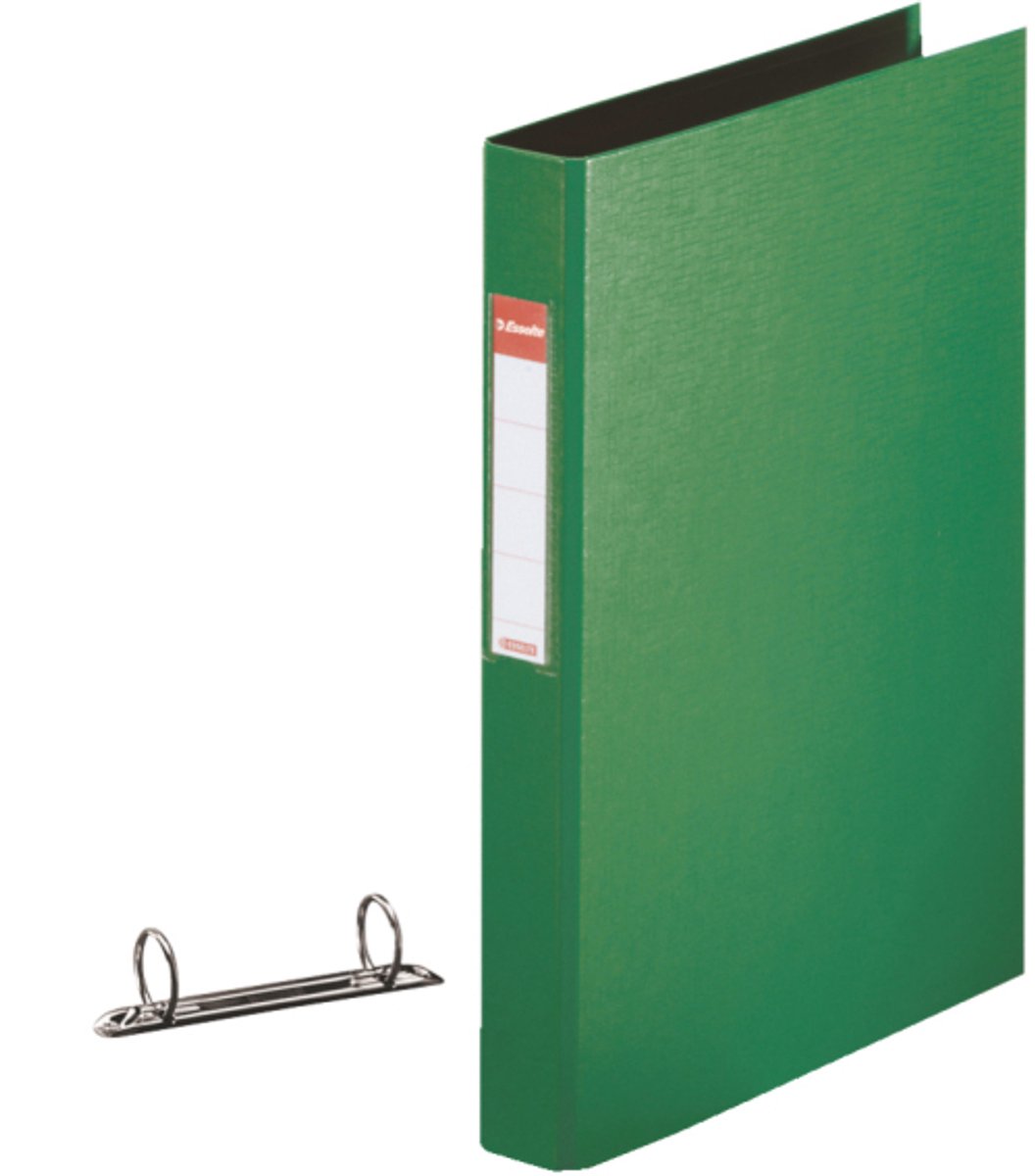Raccoglitore ad anelli Esselte Vivia in plastica resistente a 2 anelli per 190 fogli A4 - larghezza dorso 42 mm - verde