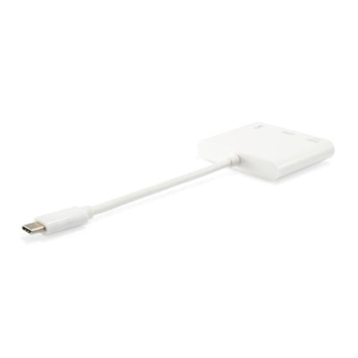 Equipaggia equipaggia 133461 USB Tipo C a HDMI femmina USB Un adattatore PD femmina, 4K, pastico, 15 cm, bianco