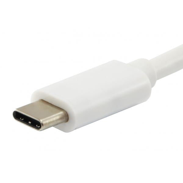 Equipaggia 133461 USB Tipo C a HDMI femmina USB Un adattatore PD femmina, 4K, PASTIC, 15 cm, bianco