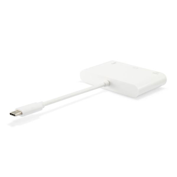 Equipaggia 133462 USB Tipo C a VGA femmina USB Un adattatore PD femmina, 1080p, 15 cm, bianco