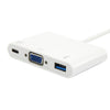 Equipaggiamento equipaggiamento 133462 USB Tipo C a VGA femmina USB Un adattatore PD femmina, 1080p, 15 cm, bianco