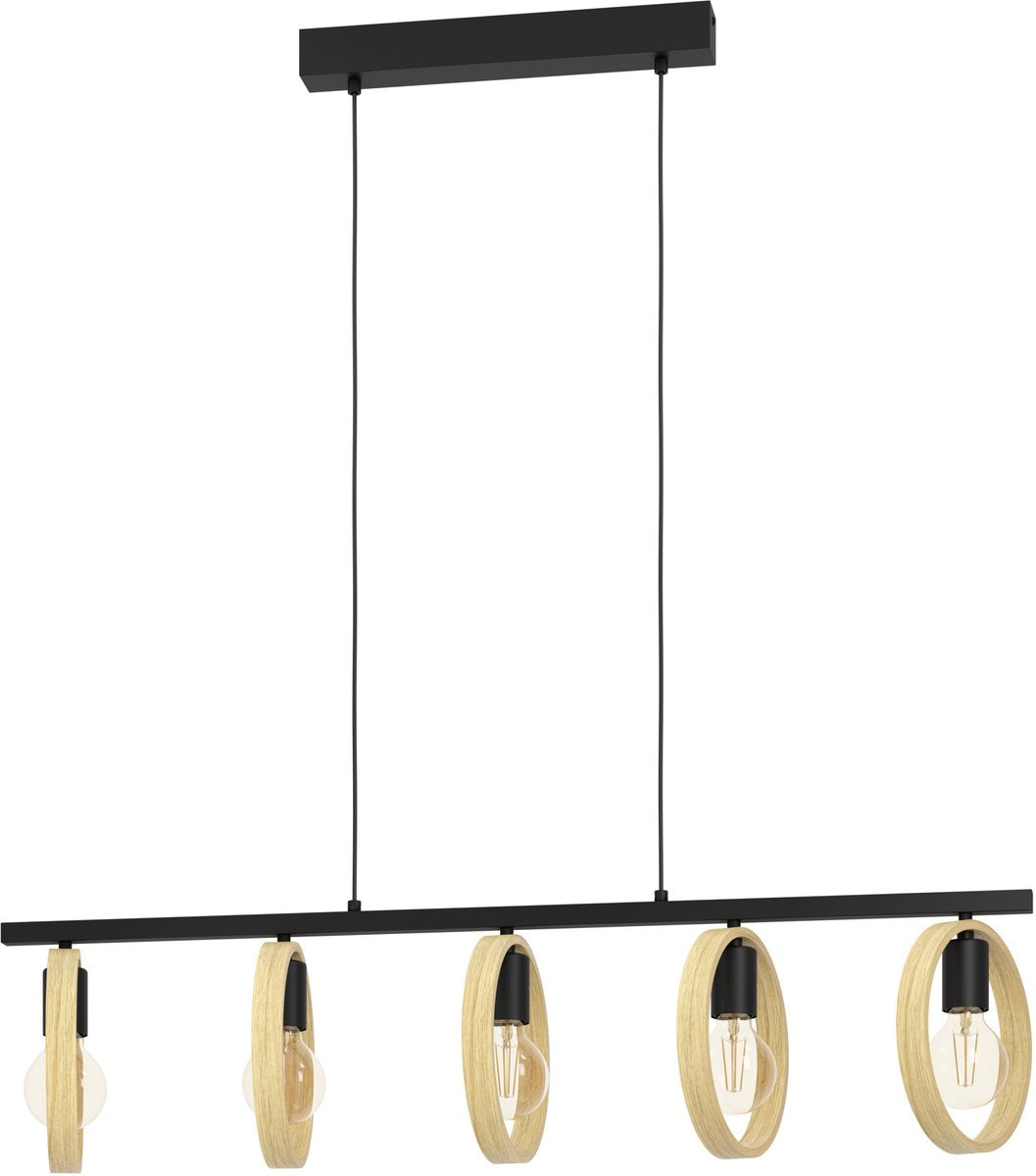 Eglo ipsden hanglamp - e27 - 100,5 cm - zwart bruin