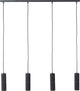 Brilliant Marty - lampada a sospensione - 4 luci - LED 4xGU10 - nera