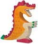 Fiabe e cavalieri Holztiger - drago rosso - 17x3x16 cm - figura in legno - fatto a mano
