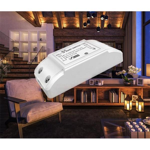 Wox Wox R4967 Interruttore WiFi alimentato da Tuya, 10A, 2300W, 100-240VAC 50-60Hz, Wi-Fi