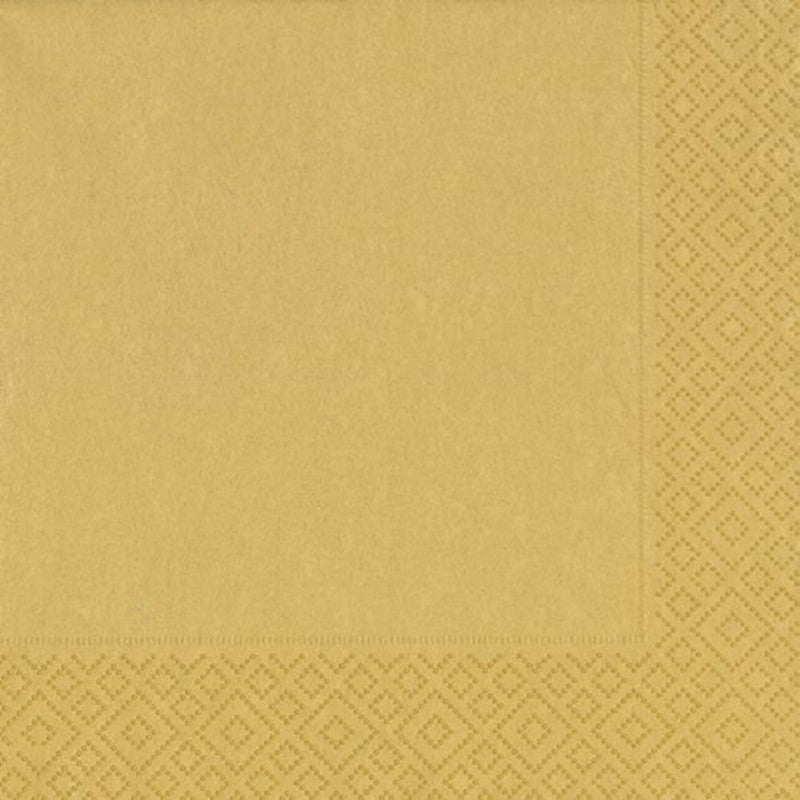 Duni servetten 33x33cm goud