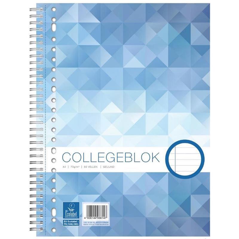 Blocco per conferenze Ecolabel 23r a4 a righe 22x29,5cm 5 pz