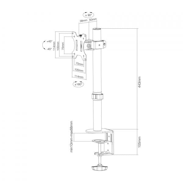 Neomounts Neomounts FPMA-D510BLACH Schermo a schermo a monte